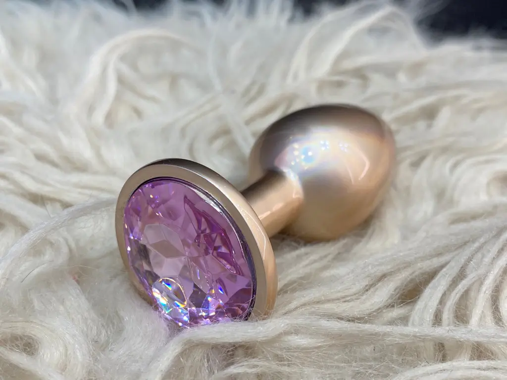 Plug Anal Oro Rosa - S