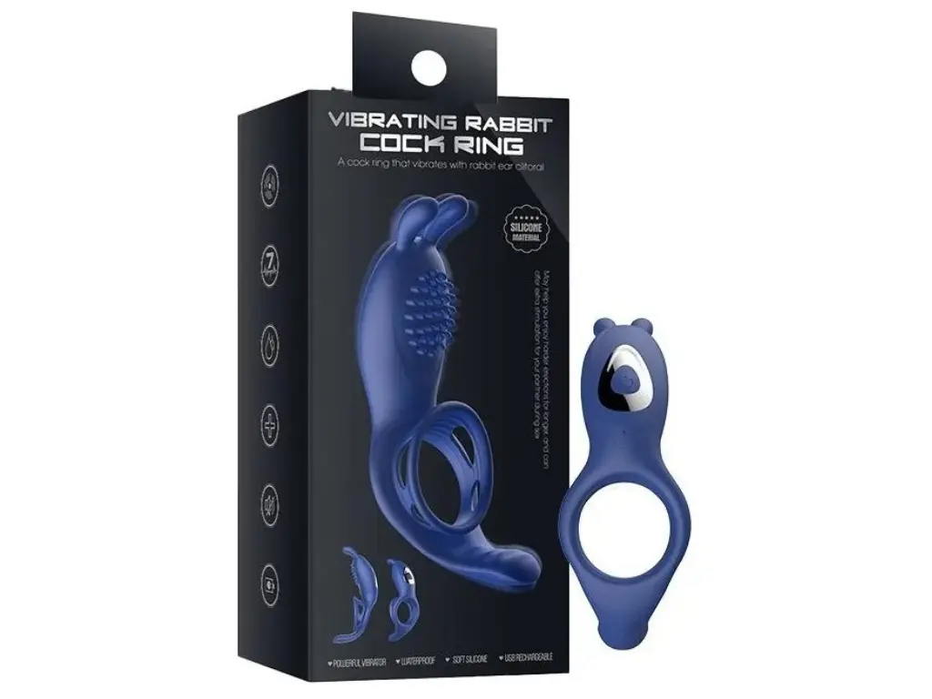 Anillo Rabbit Vibrador con control USB