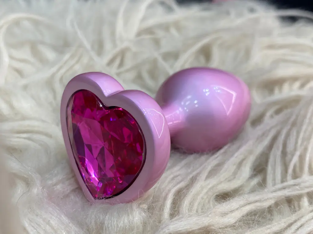 Plug Anal Rosado de Corazon - M