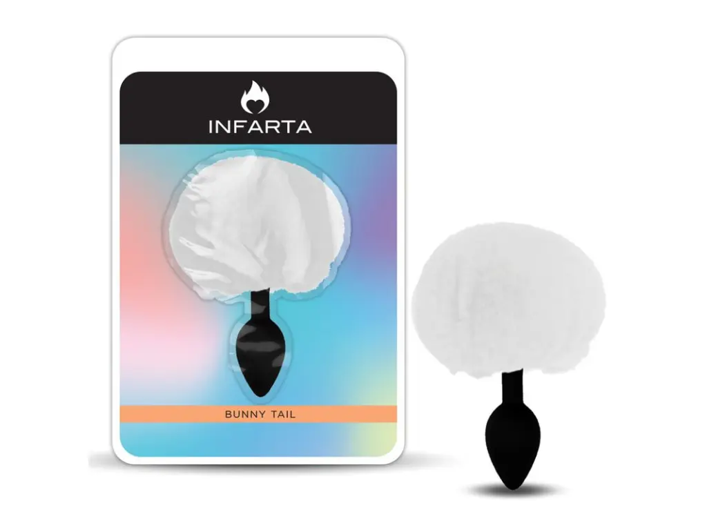 Anal Plug Bunny Silicone Small White 