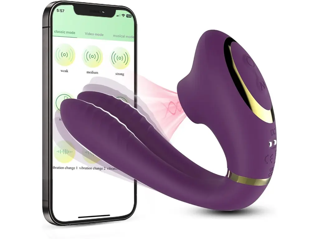 [GM-ZDB108] Vibrador Punto G y Succionador con APP