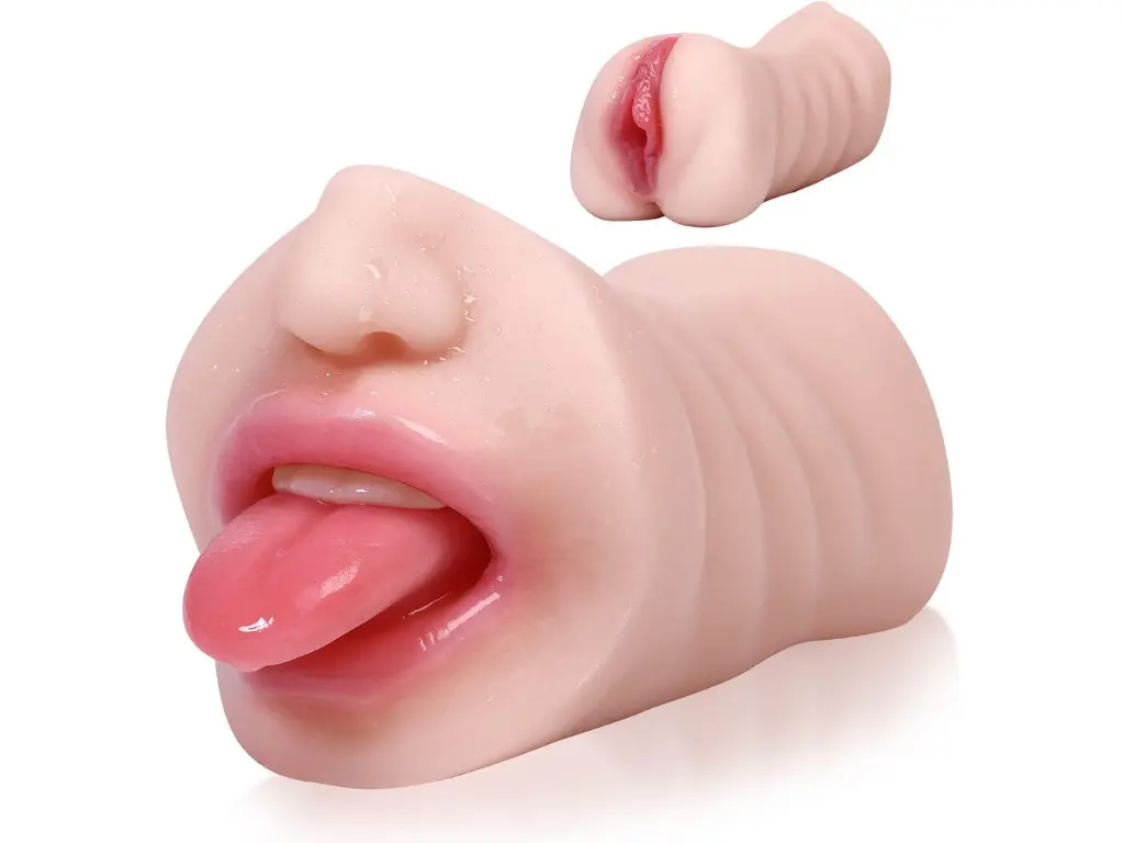 Masturbador Silicona Boca y Vagina