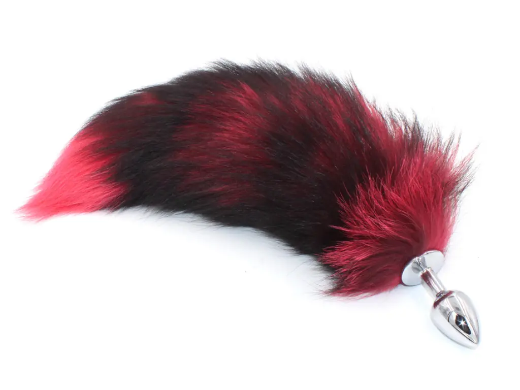 [AS-AP-193-S] Plug de Metal con Cola de Zorro Bordo (TS)