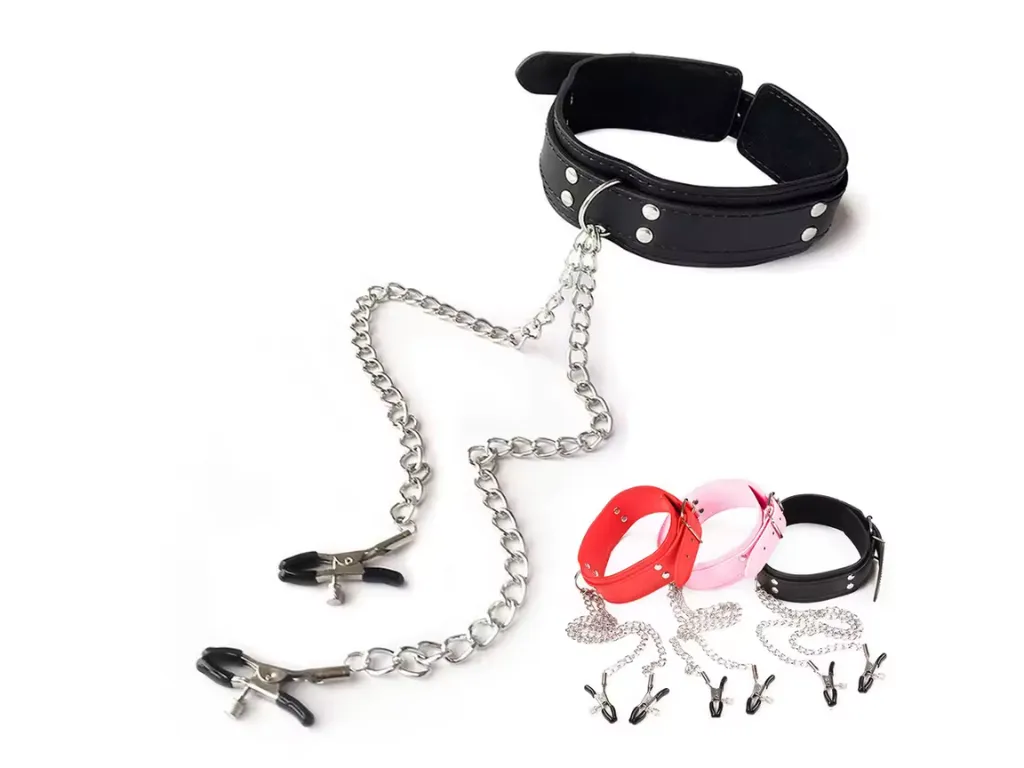 [AS-JQ-009] Collar con Felpa con Pinzas para Pezones