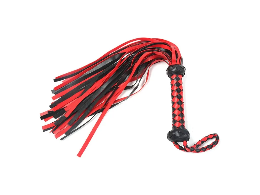 [AS-PB-010] Latigo de Cuero Trenzado con Mango Rigido