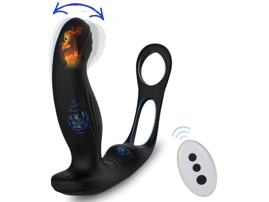 Vibrador Prostatico con Movimiento, temperatura y Control