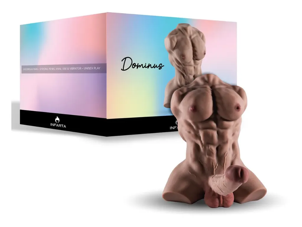 [FT-371274] Dominus - Torso con Vibracion Masculino con Ano y Pene