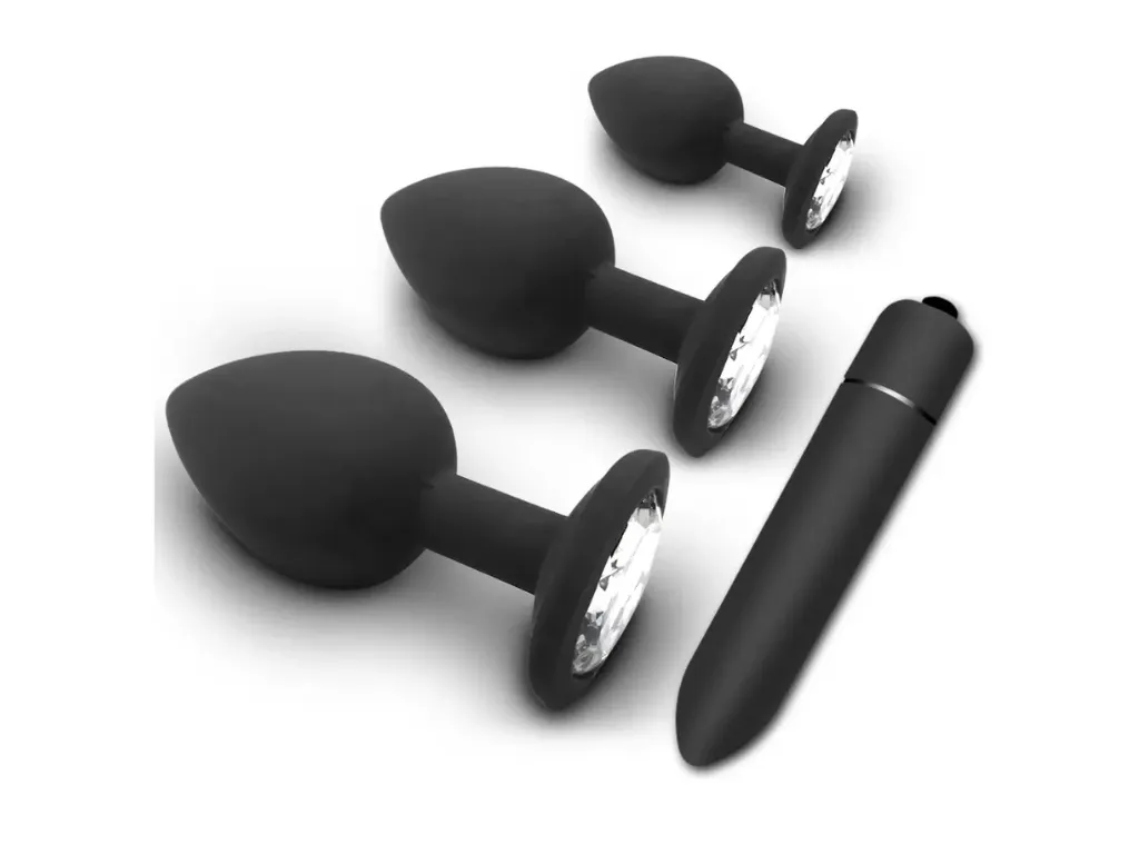 [LS-GJ-09] KIT Plugs anal Siliconado Circulo con Bala Vibradora