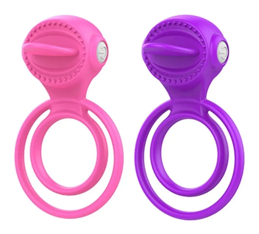 [MY-2037] Anillo Vibrador Lenguita Doble a Pilas
