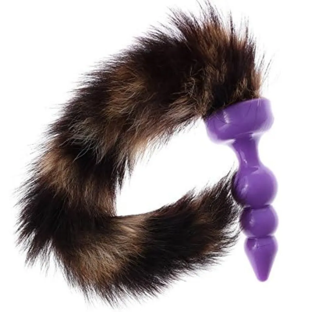 [AP-262] Plug Silicona Cola de Zorro Marron - S