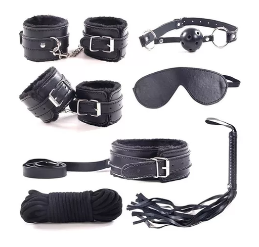 [FT-100112] Kit Bondage 7 Piezas Negro