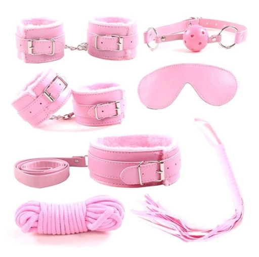 [FTM-007-PK] KIT BONDAGE 7 PIEZAS ROSA