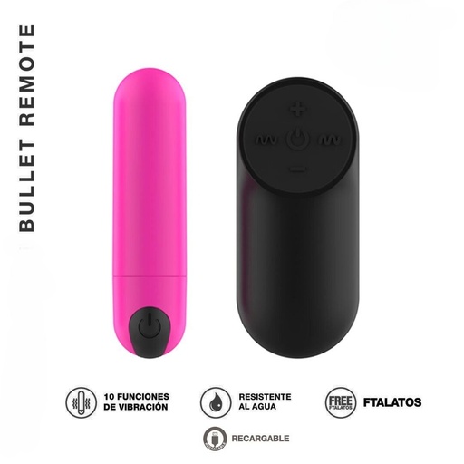 [ST-19059-FUCSIA] Bullet Remote - Bala Vibradora Fucsia