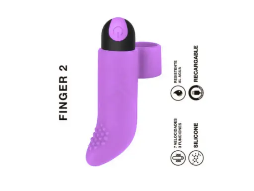 [ST-20026-PURPLE] Bala Vibradora Recargale - Finger 2 Purple