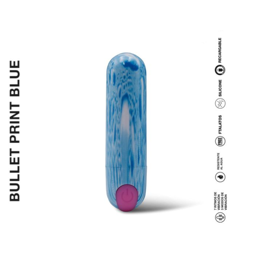 [ST-BU-0060-BLUE] Bullet Print Blue- Bala Vibradora Recargable