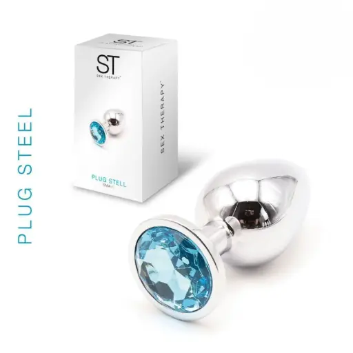 [ST-RY-001-BLUE] Anal Plug Steel Blue S