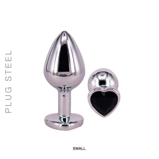 [ST-RY-013-BLACK] Metal Corazon Black Small