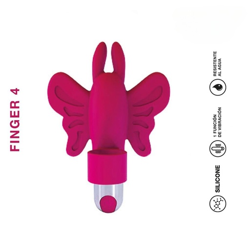 [ST-VB051C] Bala Vibradora Mariposa - FINGER 4 FUCSIA