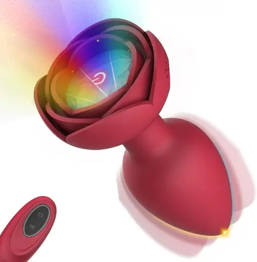 [NY-ZD-019] Plug Vibrador Rosa Movimiento Led Control USB