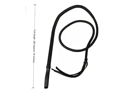 [PB-012] Latigo Negro Trenzado 2M