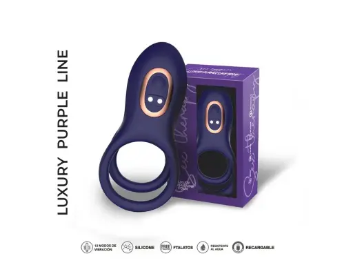 [ST-CR-0147] Anillo Vibrador Doble Aro - Luxury Purple Line Ten