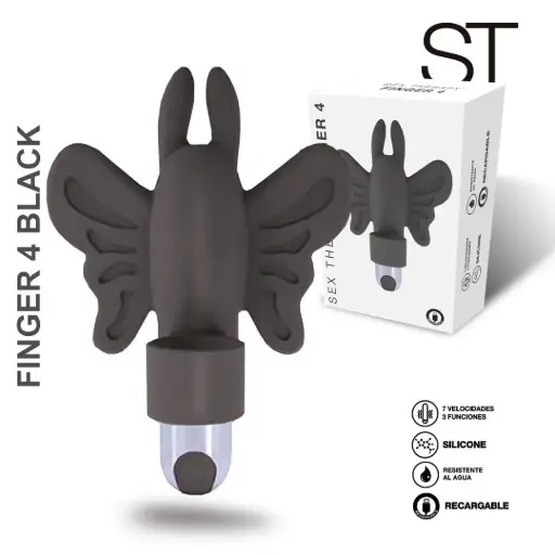 [ST-VB051C-NEGRO] Bala Vibraora Mariposa - FINGER 4 NEGRO