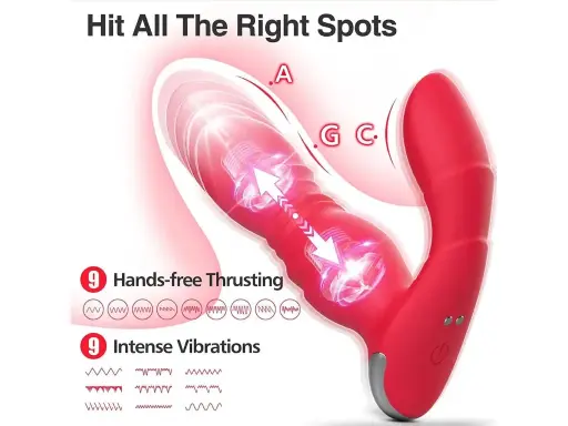 [GM-HT020] Vibrador Prostatico o Punto G con Movimiento y Contrrol